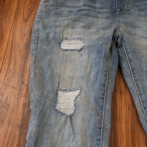 Wallflower distressed jean bib overalls size L - Picture 4 of 11